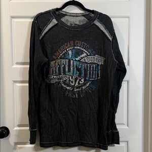 Affliction double sided thermal long sleeve large